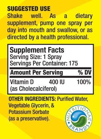 NB Pure Vitamins &amp; Supplements Pure Kidz Vitamin D Spray