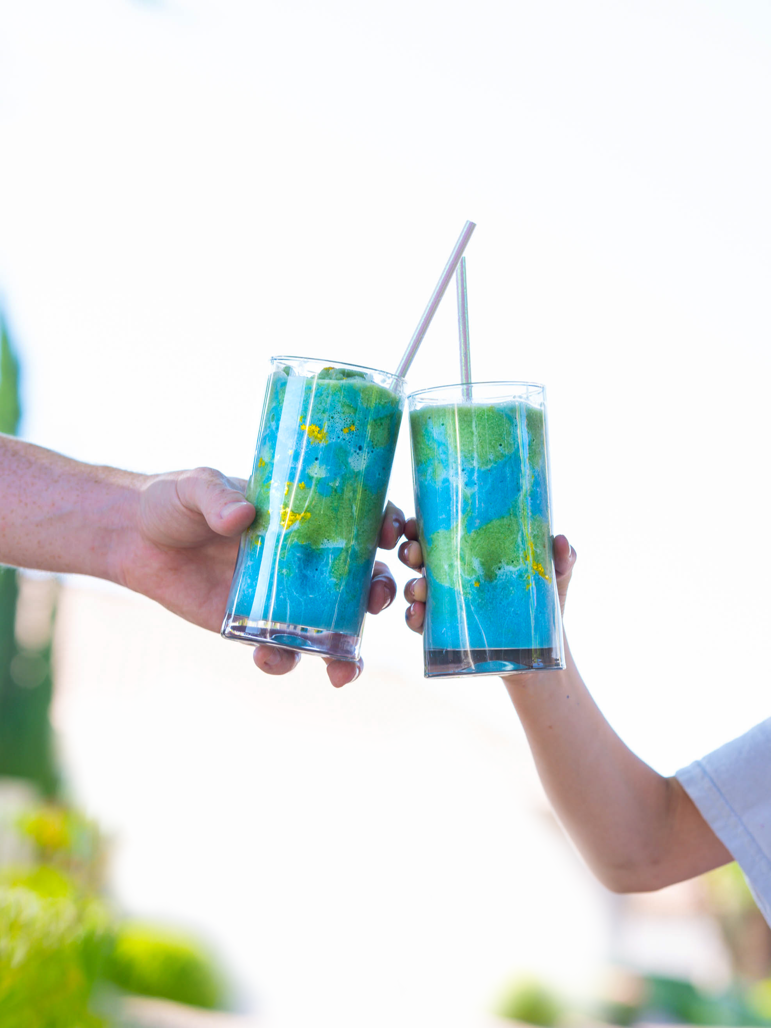 Earth Month Tie Dye Protein and Fiber Smoothie