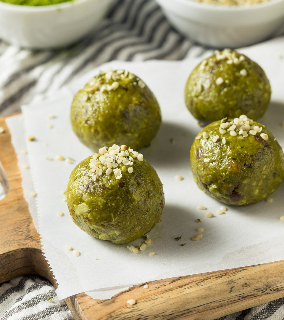 Coconut Matcha Fiber and Protein Energy Balls