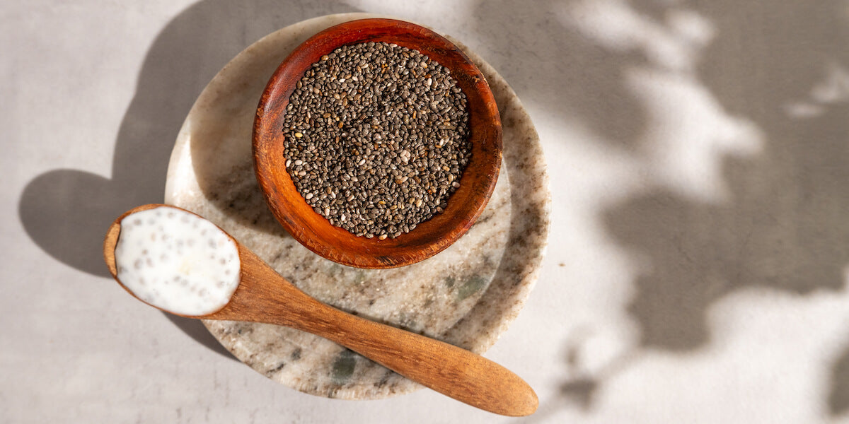 fiber + probiotics yogurt and chia image