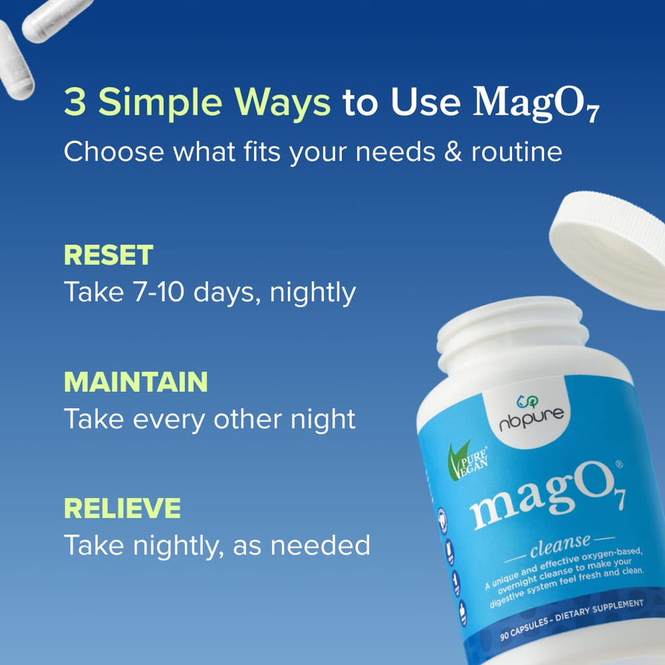 MagO7: Natural Oxygen Colon Cleanse & Detox. Pills + Powder – NBPure