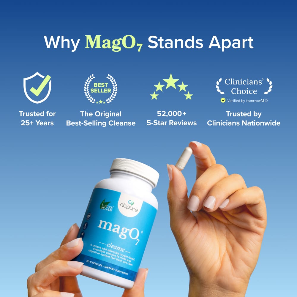 Mag07 Cleanse MagO7: Natural Oxygen Colon Cleanse & Detox. Pills + Powder – NBPure