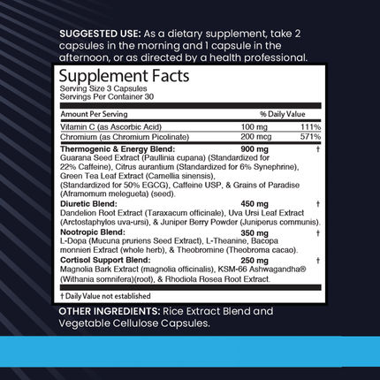 NB Pure Vitamins & Supplements Thermo Burn + Multi-Stage Fat Burner 90ct