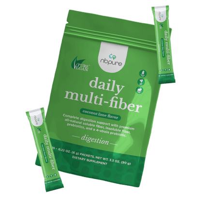 NBPure Vitamins & Supplements Daily Multi Fiber Travel Bag with 15 Individual Serving Packs