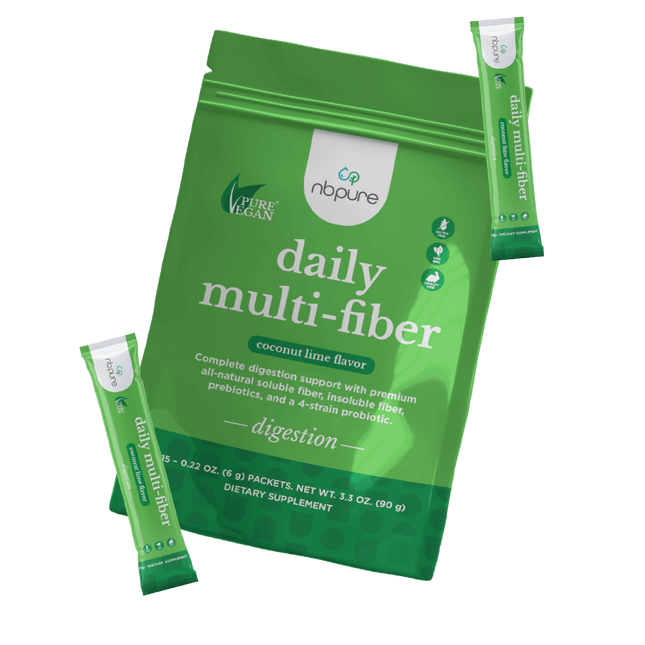 NBPure Vitamins & Supplements Daily Multi Fiber Travel Bag with 15 Individual Serving Packs