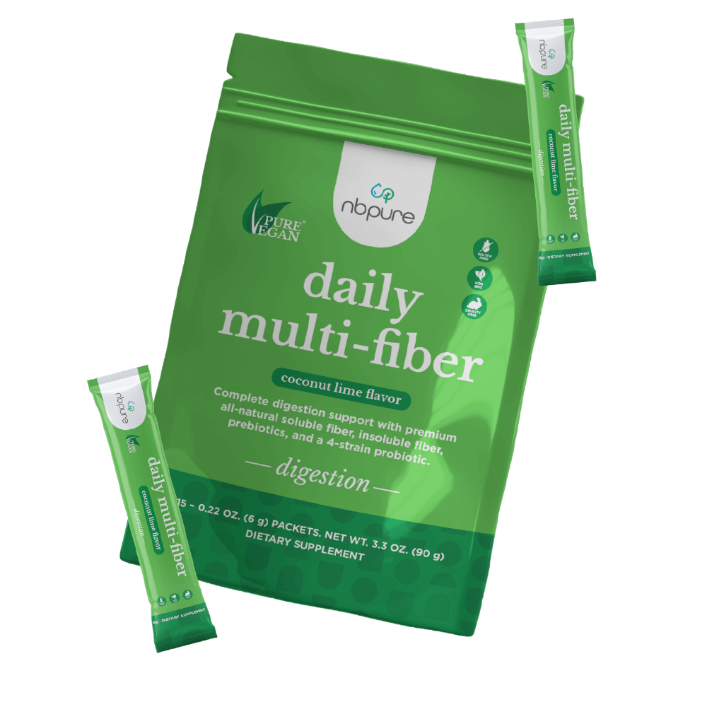 NBPure Vitamins &amp; Supplements Daily Multi Fiber Travel Bag with 15 Individual Serving Packs